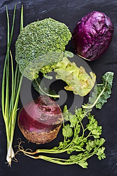 Fresh juicy vegetables