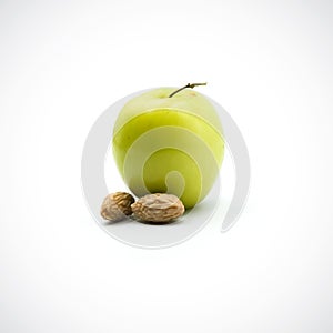 Fresh jujube green isolated on the white background