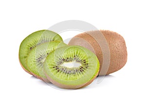 Fresh kivi fruit on a white background