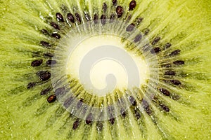 Fresh kiwi in a close up view