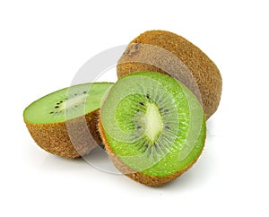 Fresh kiwi fruit isolated on white