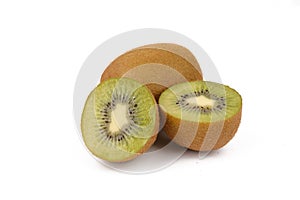 Fresh kiwi fruit isolated on white background