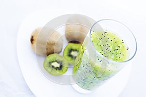 Fresh Kiwi Juice And Kiwi Fruit