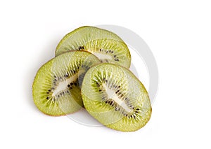 Fresh kiwi on white background