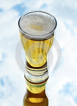 Fresh lager beer