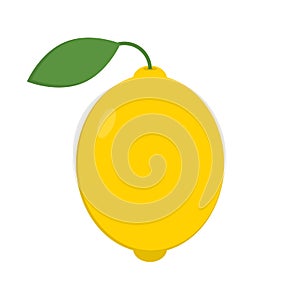 Fresh lemon fruits, collection of vector illustrations