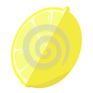 Fresh lemon fruits. Lemon vector illustration set. Whole lemon. Lemon logo or icon.