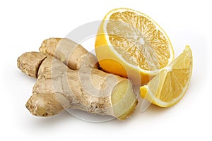 Fresh lemon with ginger