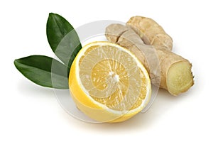 Fresh lemon with ginger