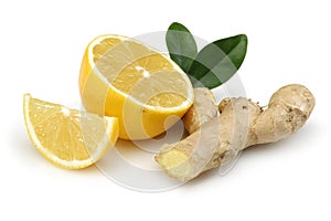 Fresh lemon with ginger