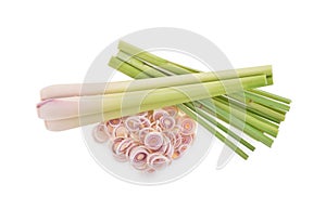Fresh Lemon grass isolated on white background