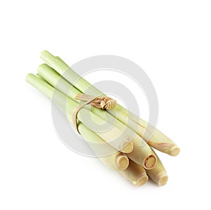 Fresh Lemon grass on a white background