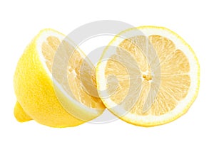 Fresh lemon isolated on a white background