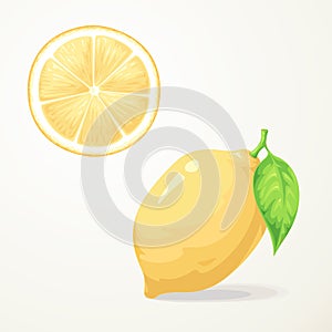 Fresh lemon with leave