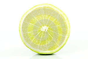 Fresh lemon lime citrus fruit slice