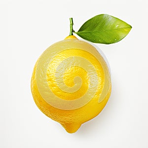 Fresh lemon Melee and Vertical isolated on transparent backgroun