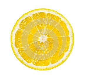 Fresh lemon slice, saved with clipping path