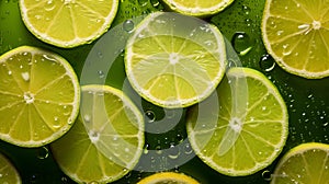 fresh lemon slices in water