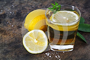 Fresh lemon whole and slice