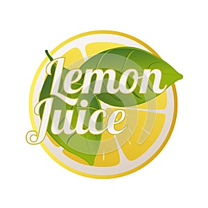 Fresh lemonade banner with lemon, splash, fruit slice, ice cubes and drops on gradient yellow background for brand, logo