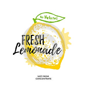 Fresh lemonade illustration