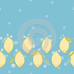 Fresh lemons background pattern