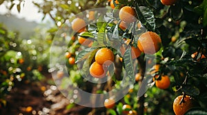 Lemons Hanging on a Lemon tree