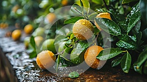 Lemons Hanging on a Lemon tree