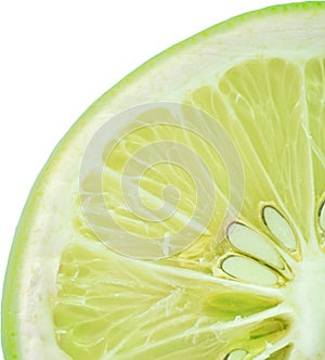 Fresh lime close-up with rind.