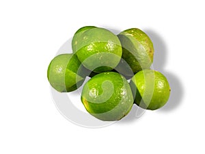 Fresh lime cover white background