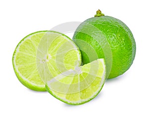 Fresh lime isolated on white