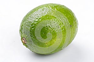 A fresh lime Isolated on White Background