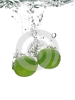 Fresh lime in water