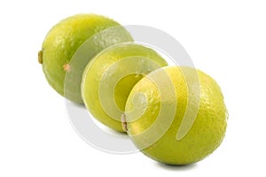 Fresh lime on a white background