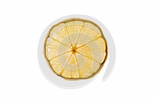 Fresh limon and slice. Isolated on white background