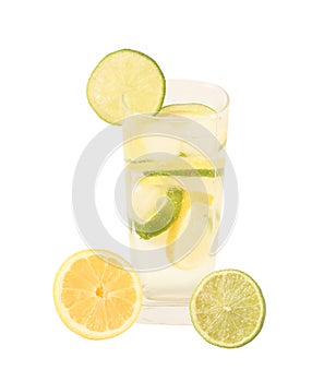 Fresh limonade with lime and lemon