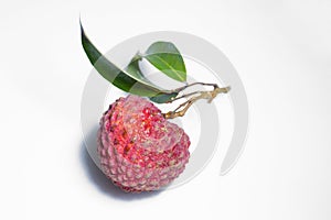 Fresh litchi/lychee isolated on white background
