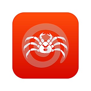 Fresh live crab icon digital red