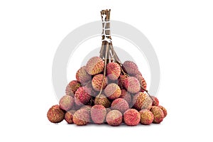 Fresh lychee with isolate white background