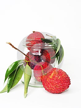 Fresh Lychy fruit and sweet tast redcover fruit photo