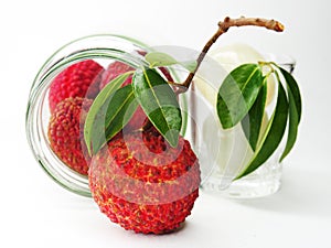 Fresh Lychy fruit and sweet tast redcover fruit photo