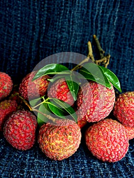 Fresh Lychy fruit and sweet tast redcover fruit photo