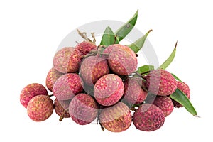 Fresh lychees isolated