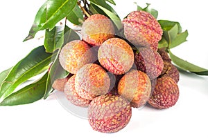 Fresh lychees photo