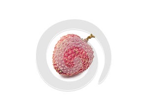A fresh lychees on white background