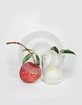 Fresh Lychy fruit and sweet tast redcover fruit photo