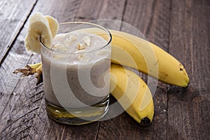 Fresh made Banana Milkshake