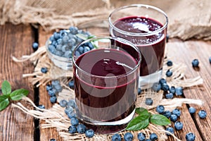 Fresh made Blueberry Juice