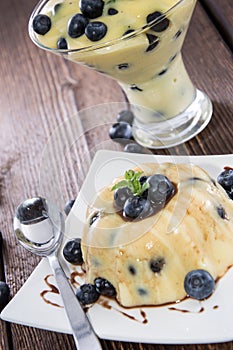 Fresh made Blueberry Pudding