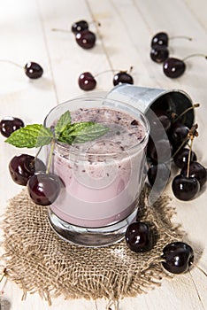 Fresh made Cherry Smoothie